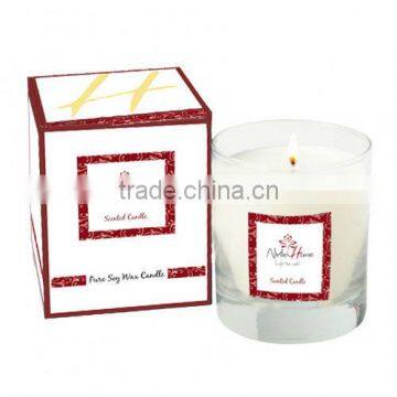 Natural Scented Soy Candle in Glass Jar with color box