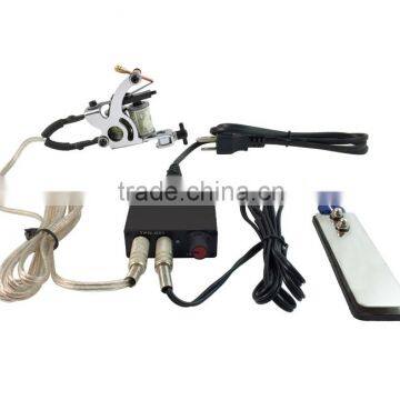 PS108007 NEW Pro Tattoo Machine Power Supply Kit Set w/ Clip Cord Flat Foot