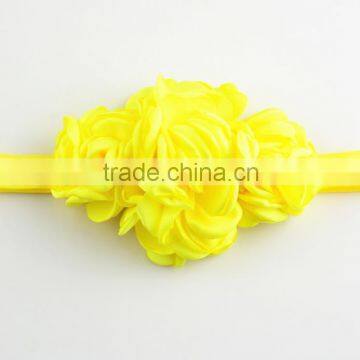 Latest Burned Satin Flower Headband For Kids,Top Stretch Headband For Girls Quality Choice photo-5