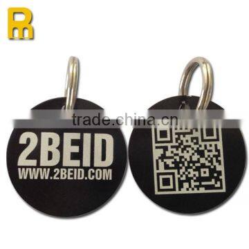 Laser Engraving Aluminum QR Code Pet Tags / Qr Code Dog Tags