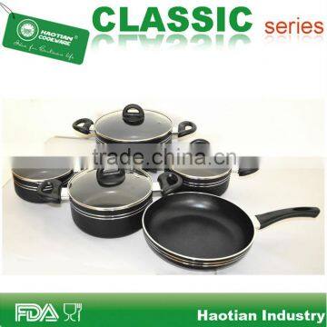 9pcs Aluminum prestige non-stick cookware set,elegant cookware set