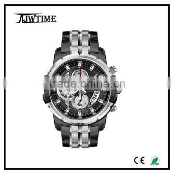 2016 fashion dual time and date watch brand sports watch stainless steel watch,luxury watches for men/western watch