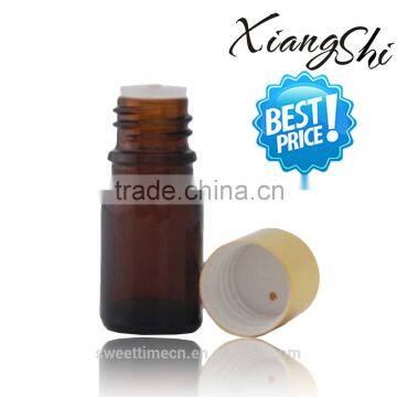 30ml amber glass bottle for lab experiment with cap and brush/inner