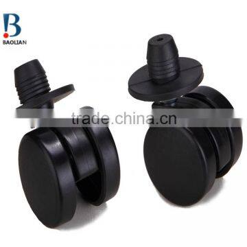 2016 Novelty Sales 30mm Black Nylon Swivel Furniture Twin Plastic Caster Wheels