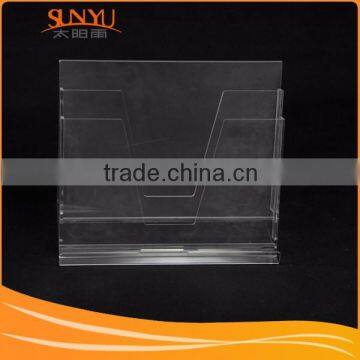 3mm Thickness Clear Acrylic Brochure/Leaflet Display Racks