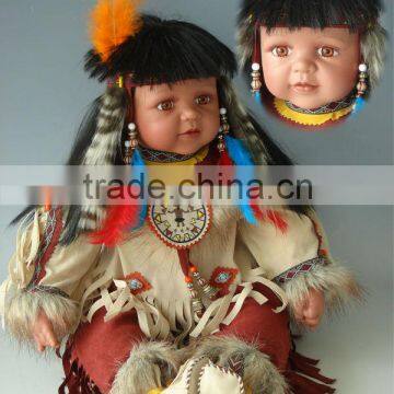 24'' Vinyl doll Native American Indian doll