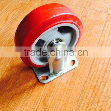 6" 150mm solid swivel rubber wheels for trash bins