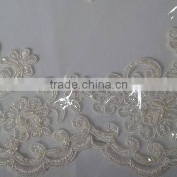 Sparkling beads and sequins decoration bridal lace trimming/border trimming lace//knitting eyelet lace trim/Rhinstones Material