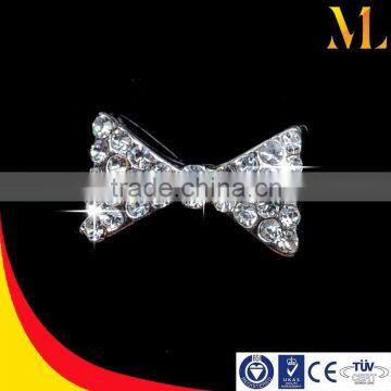 Transparent diamonds thumb and toenail art decoration bowknot accessories