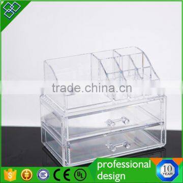 Cosmetic Organizer Clear Acrylic Makeup Drawers Holder Case Box