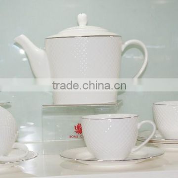 coffee set tea set fine bone china gold/white gold/without gold line