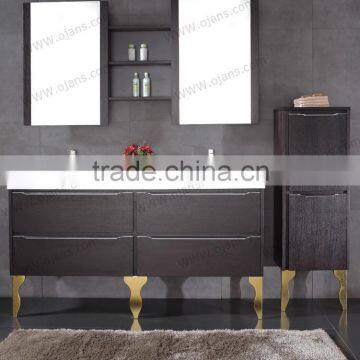 1500mm MDF PVC bathroom cabinet with mirror cabinet