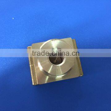 Cnc Machine Industrial Square Base Brass Metal Sheet With External Screw Thread photo-2