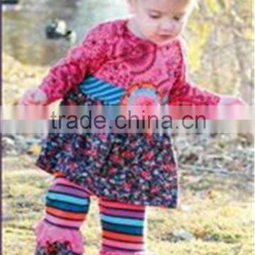 Wholesale Long Sleeve Shirt Matching Leopard Pants Kids Boutique Clothing photo-6