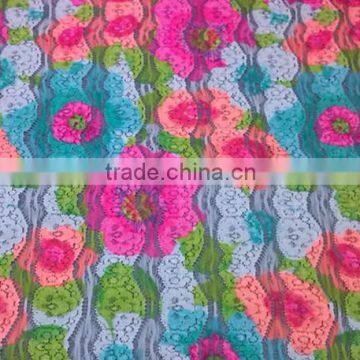 hot sell printed nylon lace fabric