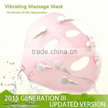 2015 home use face lifting beauty cosmetic silicone electrical facial mask