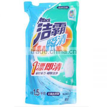 Liquid detergent refill pack bag/washing soap stand up bag