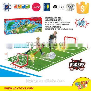 Hot sale plastic ice hockey toy with sound light & music,outdoor sport game ice hockey play game for kids