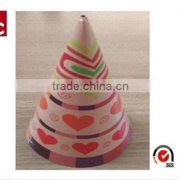 2016 Hot sale customized paper party hat for Valentine party