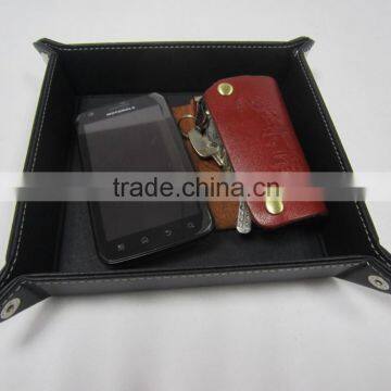 Promotional Faux leather money coin tray