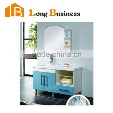 LB-JL2051 Printing Cabinet Luxury European Standard Blue Lacquered Bathroom Cabinet