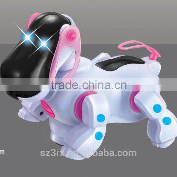 custom design electron toy with music/eletron dacing robot dog toy with light/oem your own music robot dog toy can walking