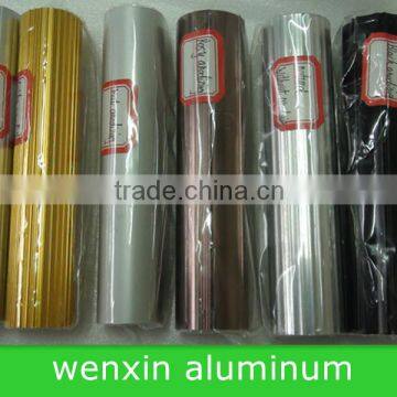 Corrugated aluminum round curtain rod