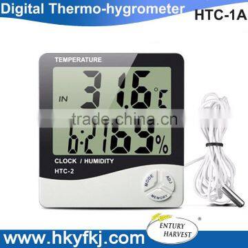 Digital Indoor Outdoor Temperature Humidity meter clock thermohygrometer gauge