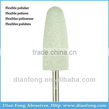 3/32" HP Shank Bullet Shaped White Universal Rubber Polishers China Dental Products Wholesale