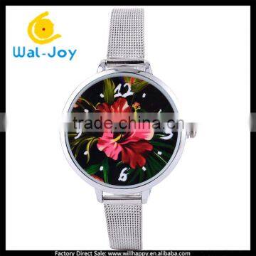 WJ-5384 silver multi face design fashion mesh belt hot selling made in China cheap women watches