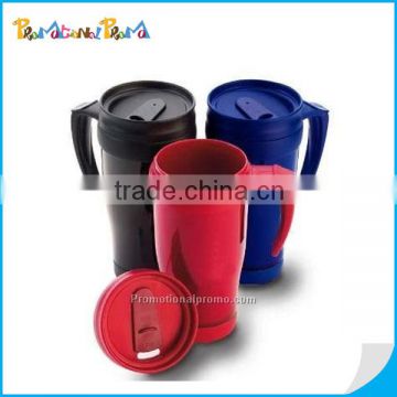 16oz plastic acrylic double wall tumbler with handle