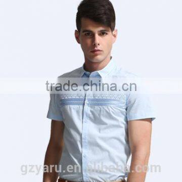 Men's Fashion Casual Embroidered Cotton Shirt