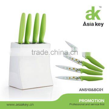 Flower coating non stick coating kitchen knife set, Extra Sharp