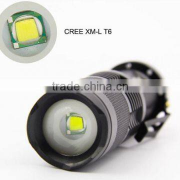 X1B 18650 Battery XML T6 10w Zoom Led Rechargeable Tactical Flashlight/Black Cheap Mini Flashlight photo-2