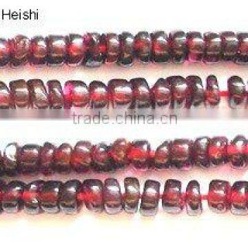 Garnet Smooth Heishi Beads