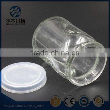 200ml Heart Shaped Glass Pudding Bottle Milk Bottle With Plastic Lid photo-6