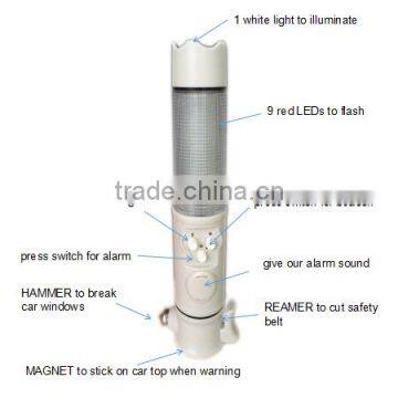 Car Safety Hammer Alarm Flashlight photo-2