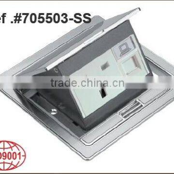 UK POP UP floor socket with RJ11/RJ45
