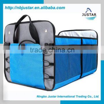 Highest Quality Polyester Material Trunk Organizer Type Premium Auto Trunk Cargo Organizer with Side Mesh Pocket                        
                                                Quality Choice