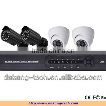 Color COMS 800TVL H.264 4CH CCTV DVR Kit ,4 IR Waterproof Cameras