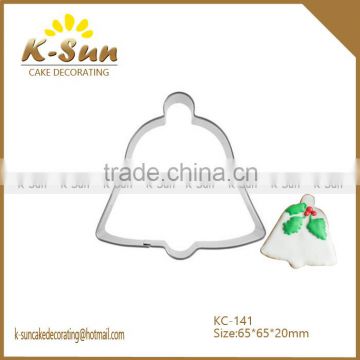 K-sun 2015 hot sell christmas bell stainless steel cookie cutter