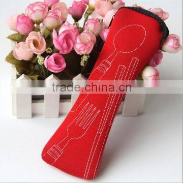 High Quality 3 Pcs Fork Spoon Chopstick Travel Stainless Steel Cutlery Portable Bag Picnic photo-6