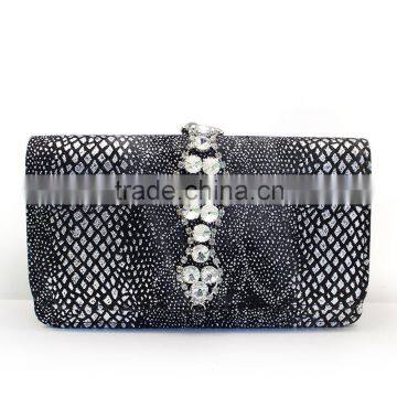 2015 new design crystal decorated PU bag ladies' evening bag