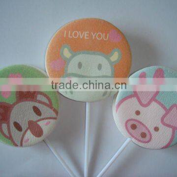 Customized Color-printing Marshmallow Lollipops