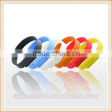 2016 promotional silicon wristband gift bracelet usb flash drive2.0