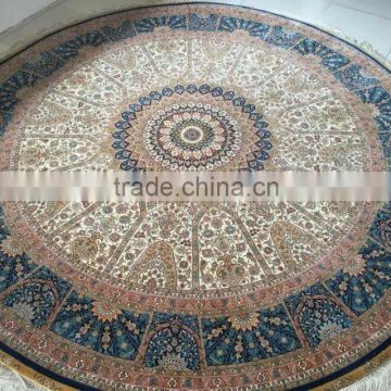 handmade silk round carpet round rug dinning room carept