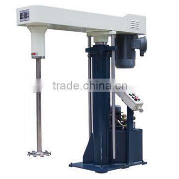 Stable paint mixer and disperser with single shaft