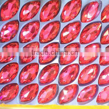 Star Light Wholesale Perfect Shining 17x32mm Marquise Shaped Stone For Luxury Decoration Loose Pointback Gemstone photo-2