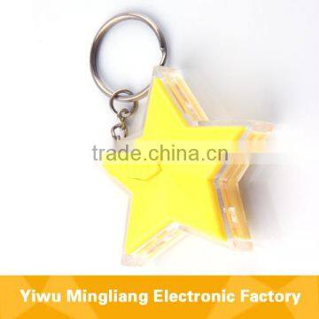 Led light star keychain for promotional item