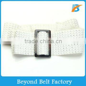 Beyond White Stone Elastic Dress Belt for Women